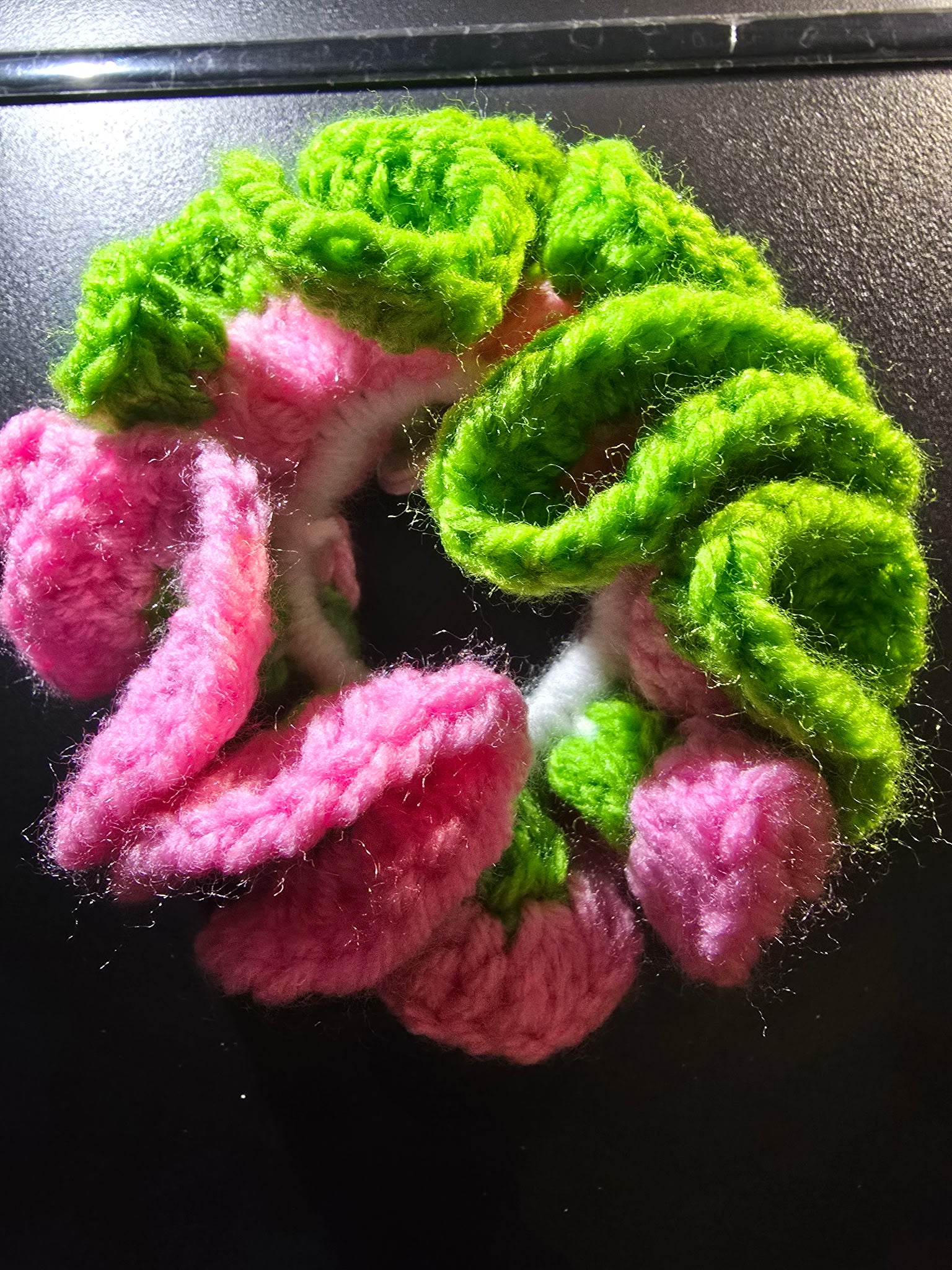 Pink & Green Scrunchie