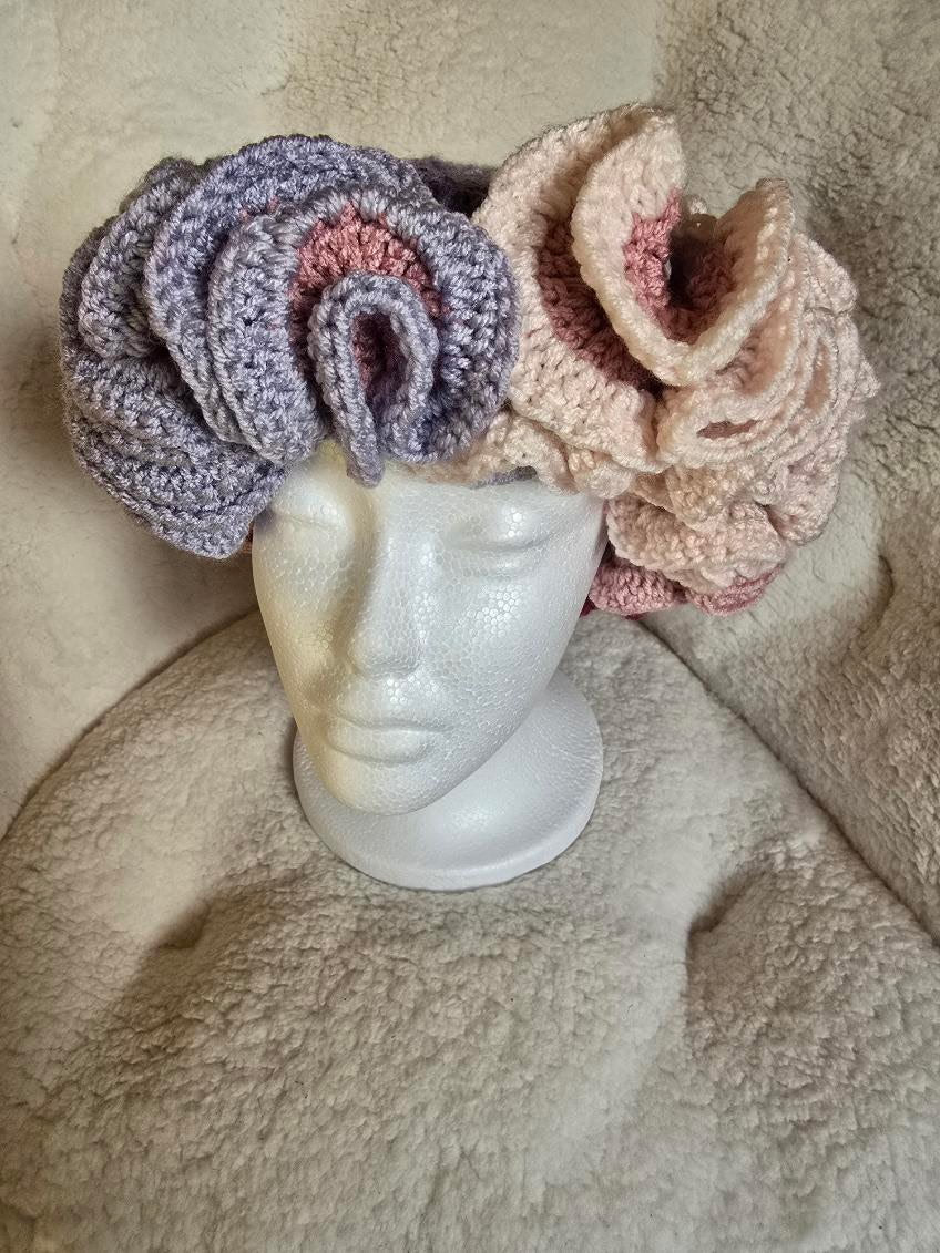 Purple Ombré Ruffle Hat