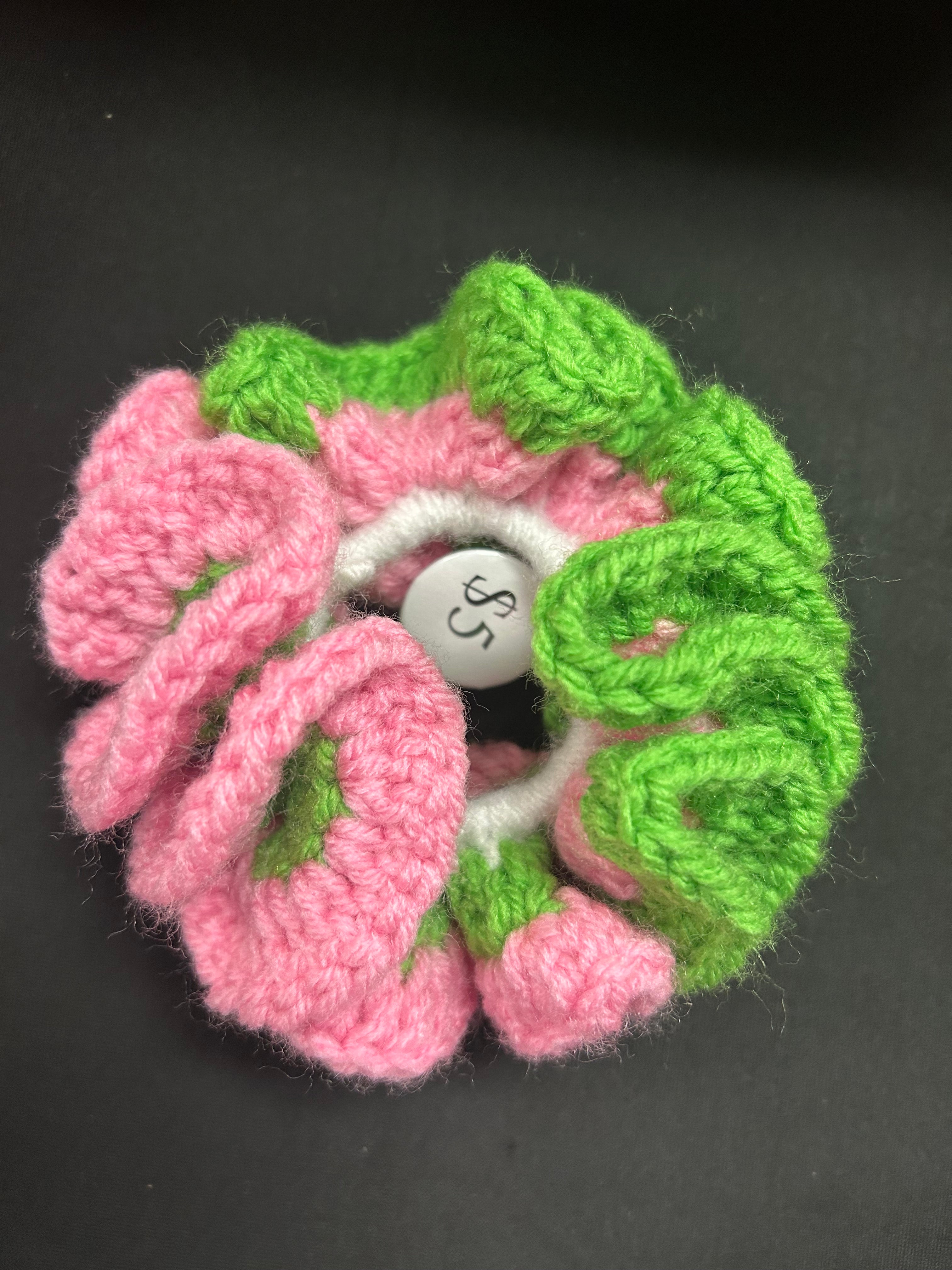 Pink & Green Scrunchie