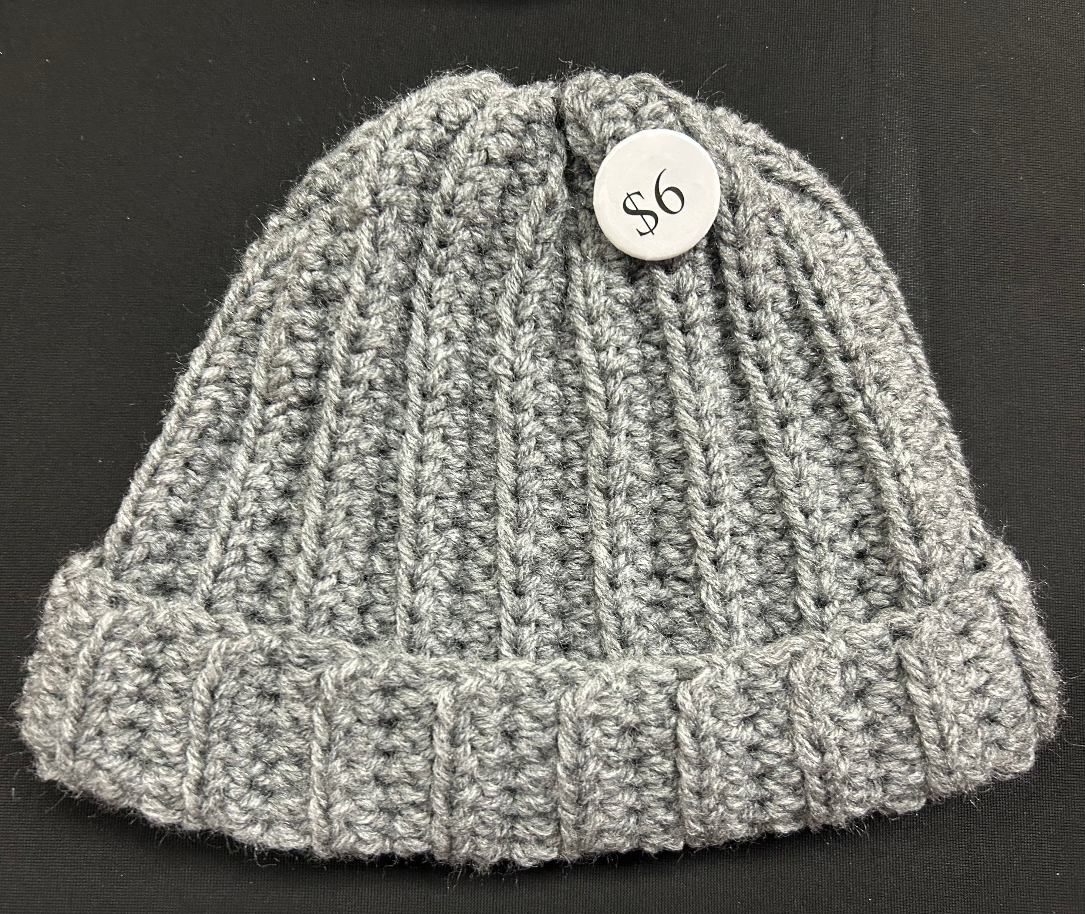 Grey Ribbed Beanie
