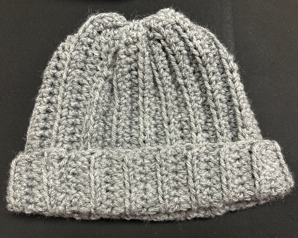 Grey Ribbed Beanie