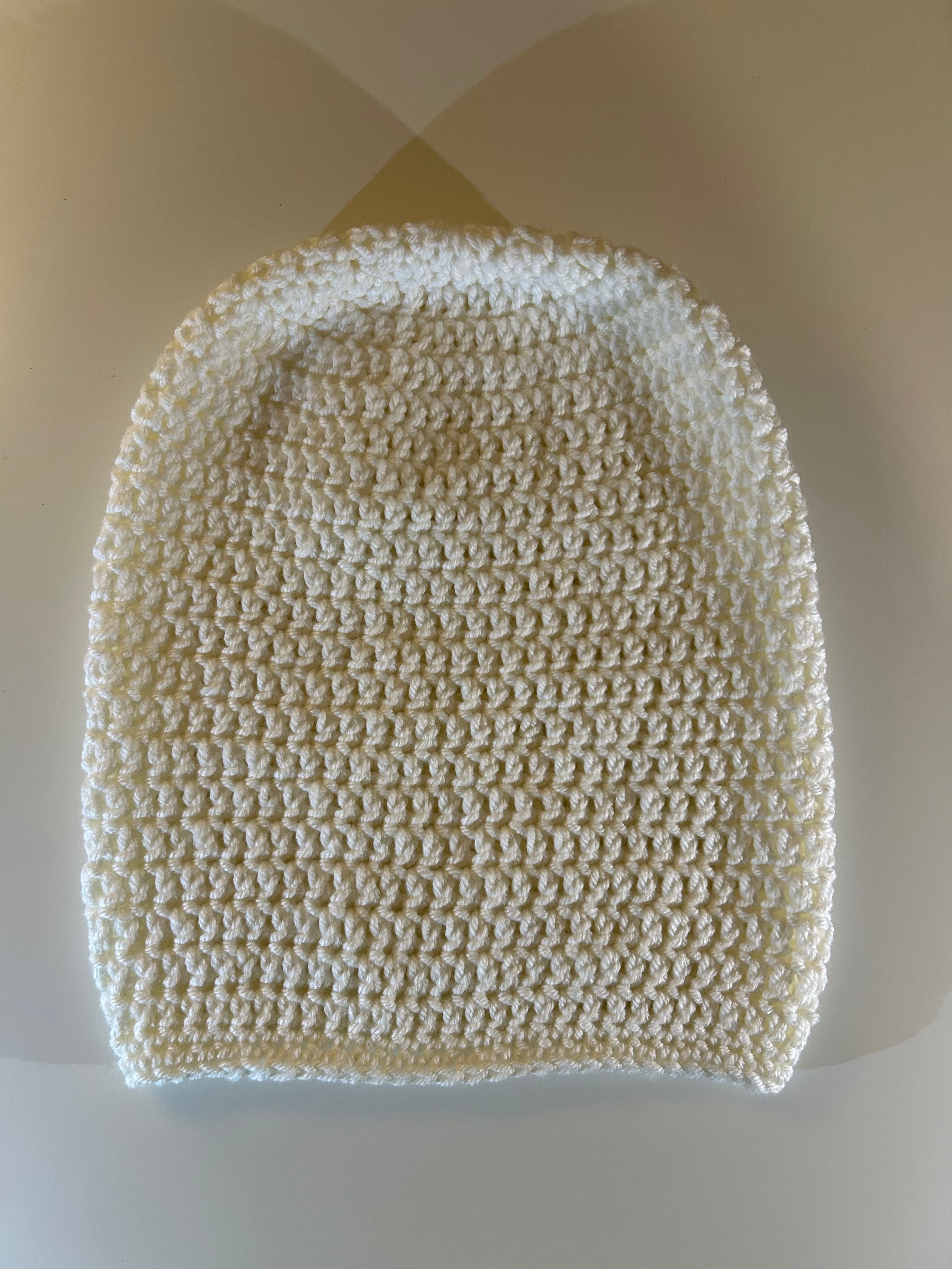 Soft White Slouchy Beanie