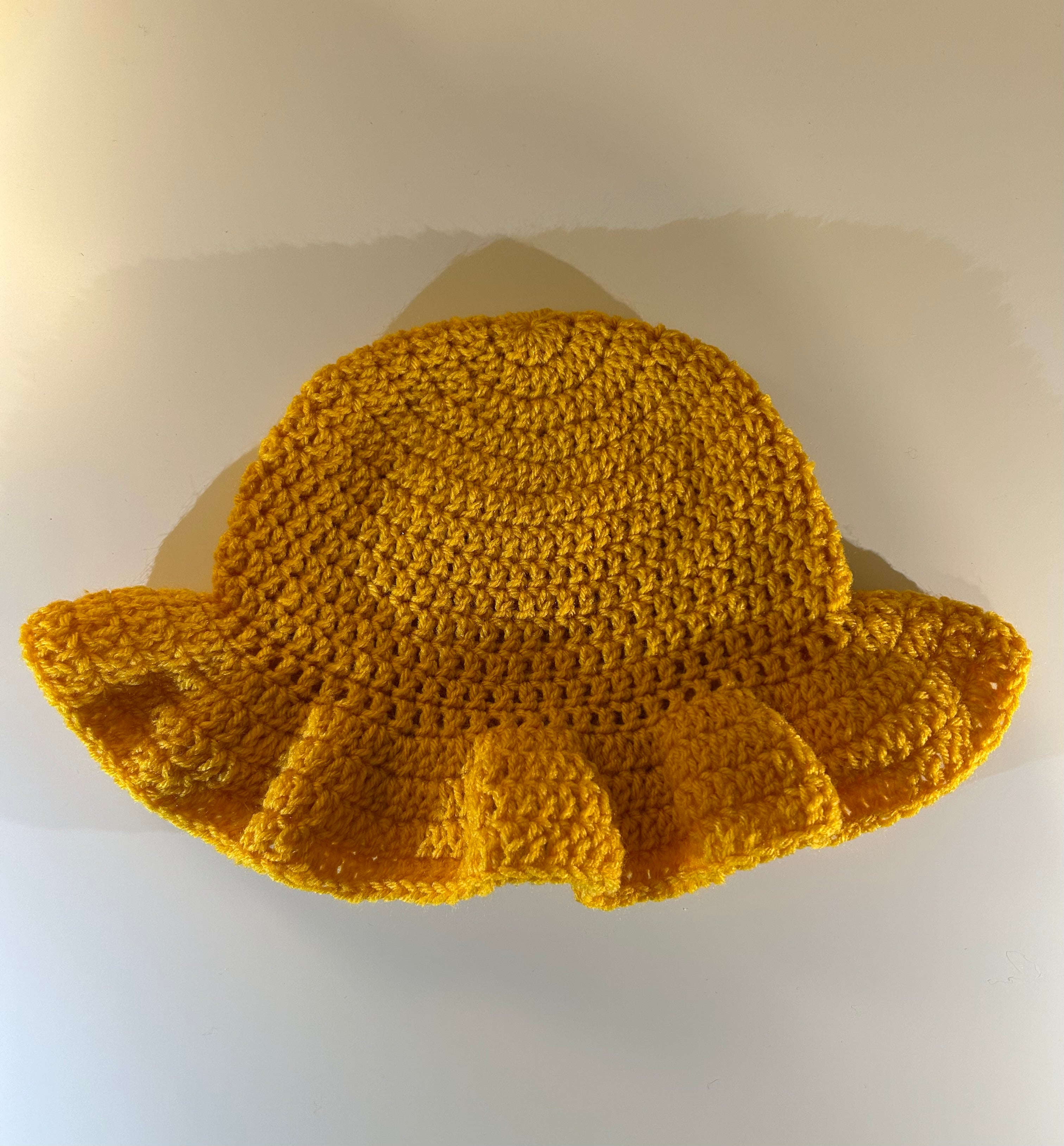 Saffron Wavy Brim Hat