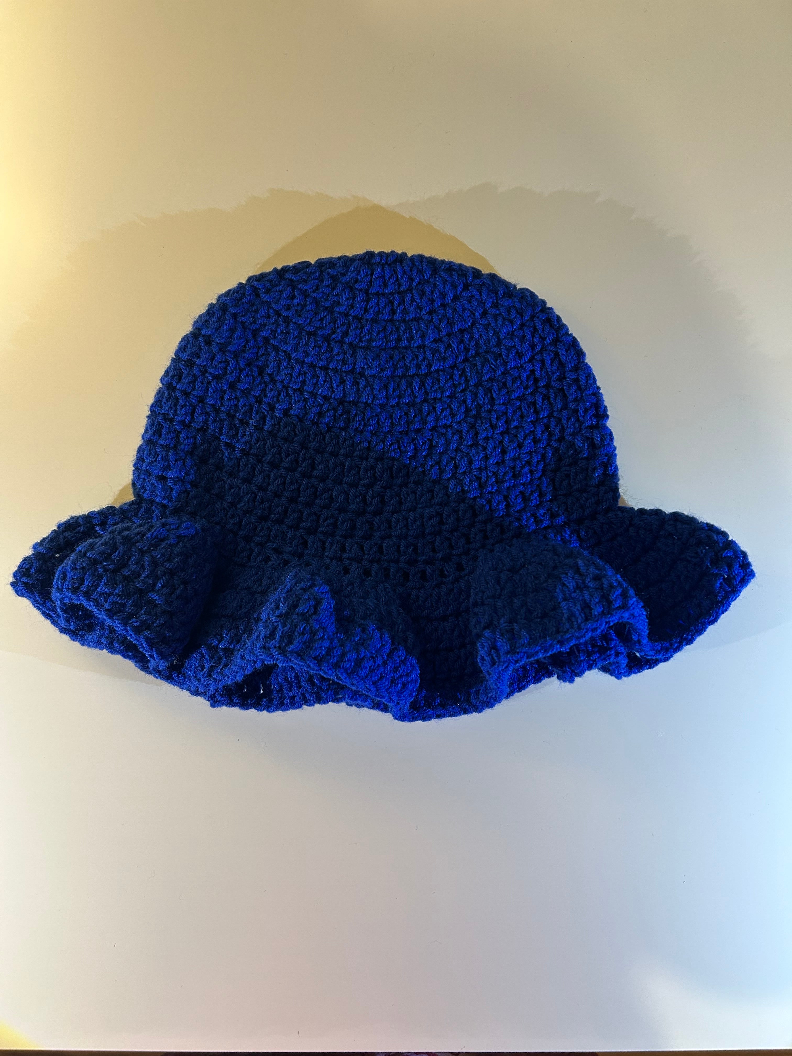 Royal Blue Wavy Brim Hat