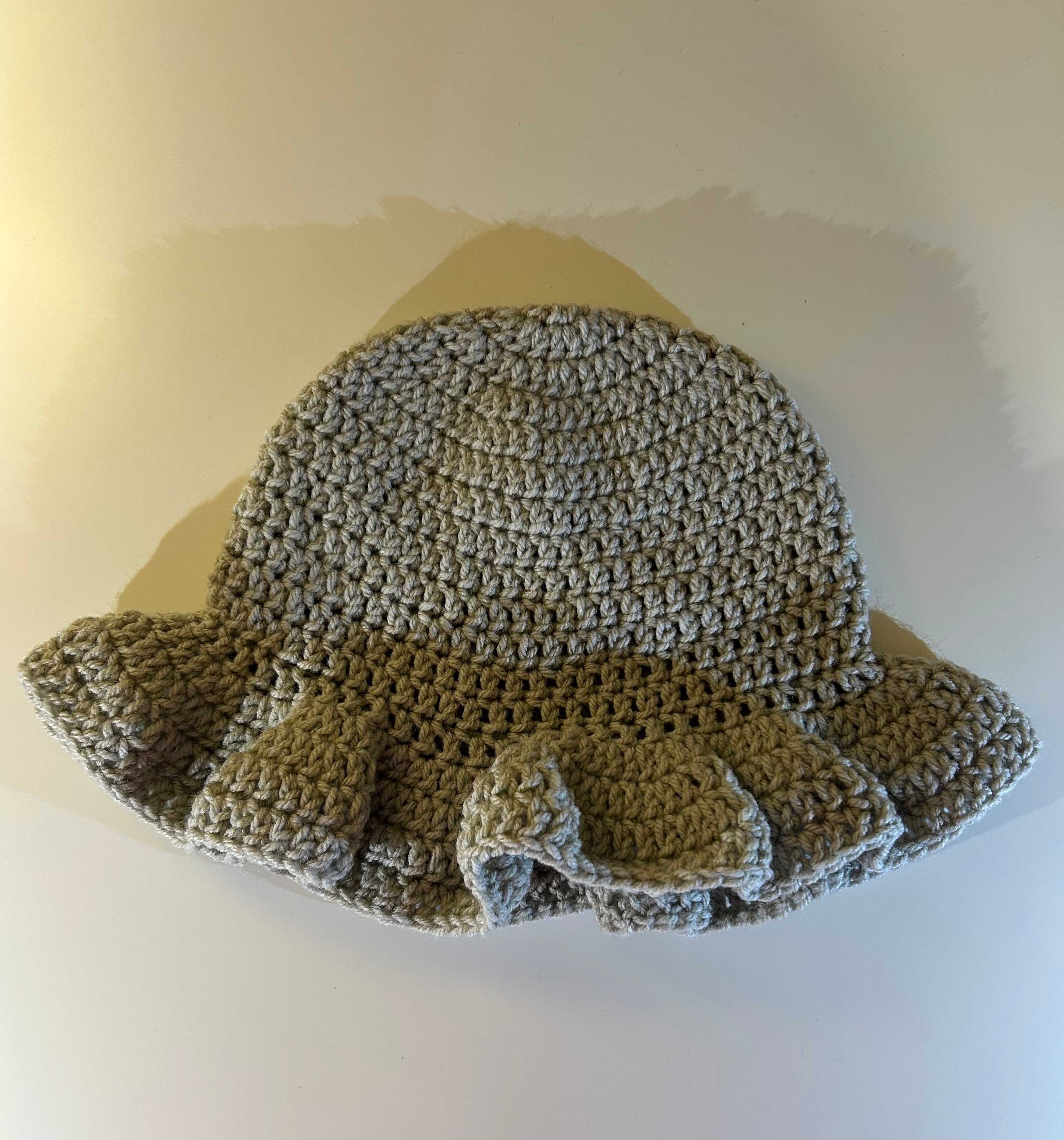 Soft Grey Wavy Brim Hat