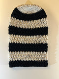 Beige Confetti & Onyx Black Slouchy Beanie